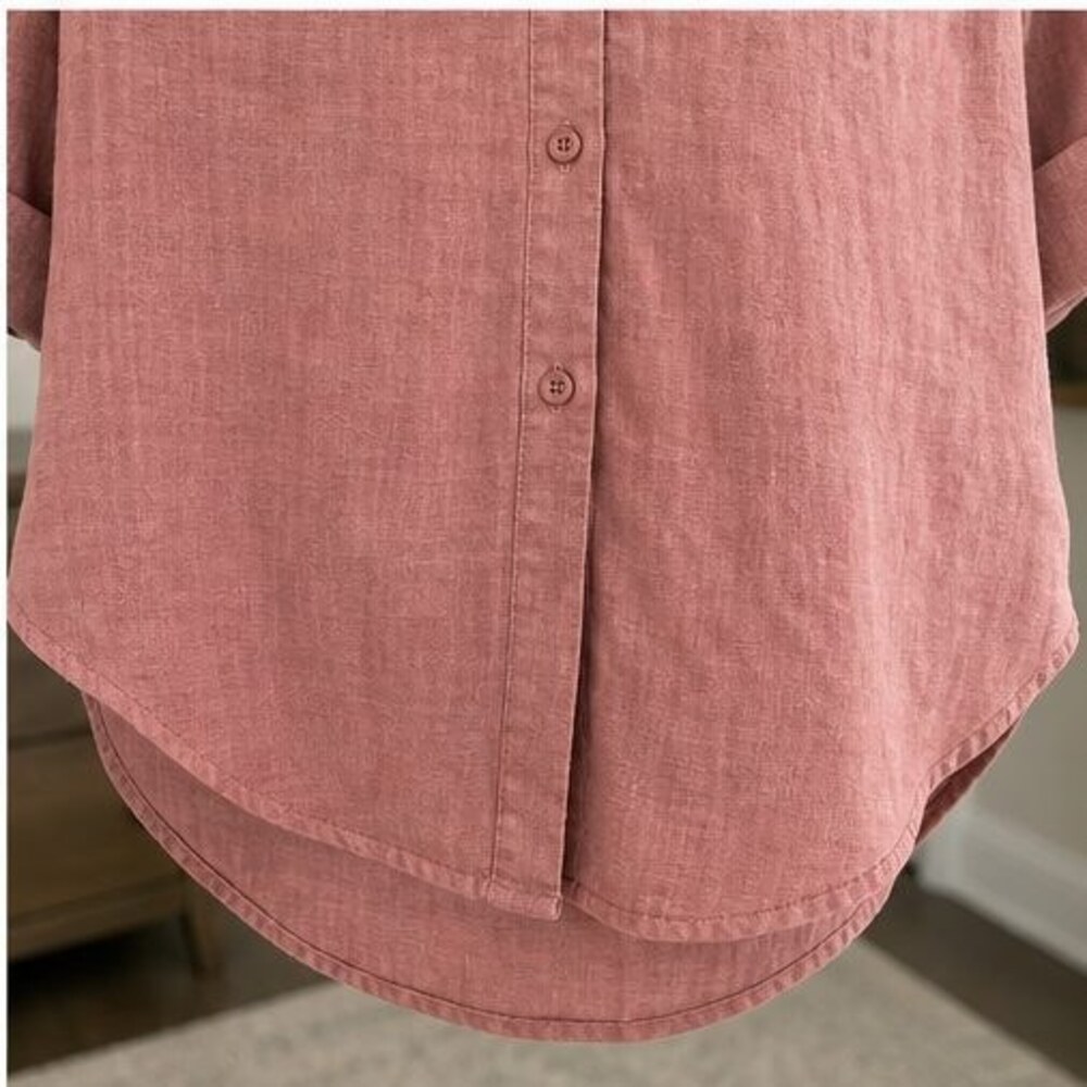 Rust Pleated Blouse - Picture 6 of 6